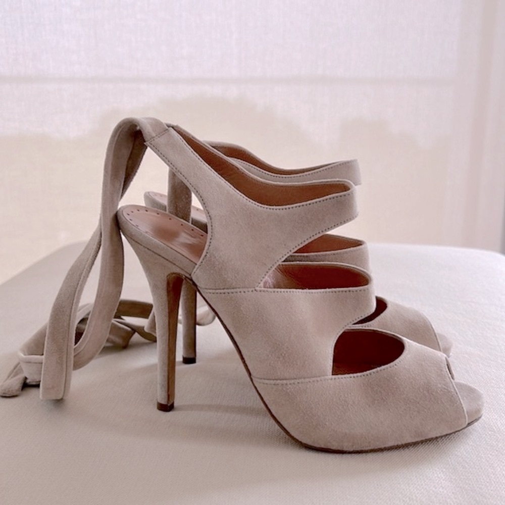 Alexa Wagner Rafaella Biscuit Suede Heels